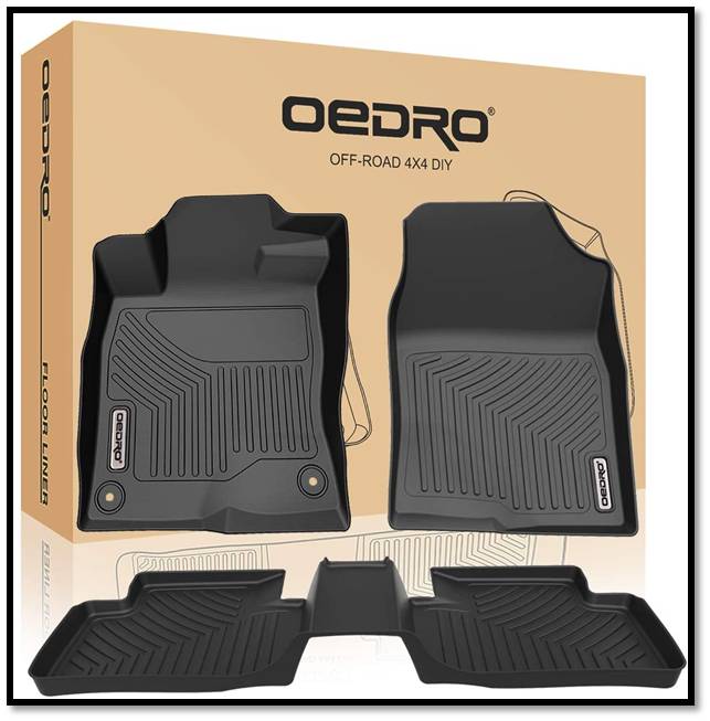OEDRO TPE Rubber All-Weather Floor Mats For Honda Civic