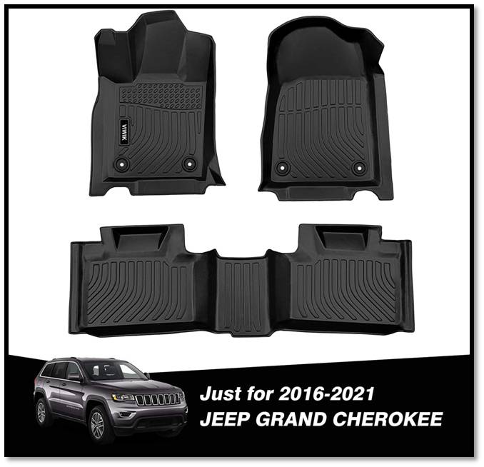 VIWIK All Weather Custom Fit Floor Liner Floor Mats For Jeep Grand Cherokee
