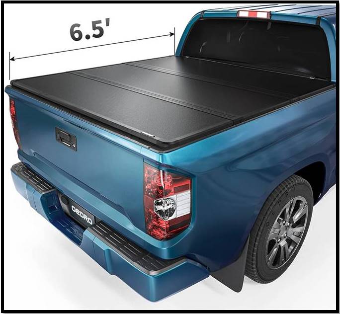 oEdRo Hard Tri-fold Truck Bed Tonneau Cover Compatible With Toyota Tundra