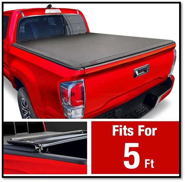 MaxMate Soft Tri-Fold Truck Bed Tonneau Cover For Toyota Tacoma