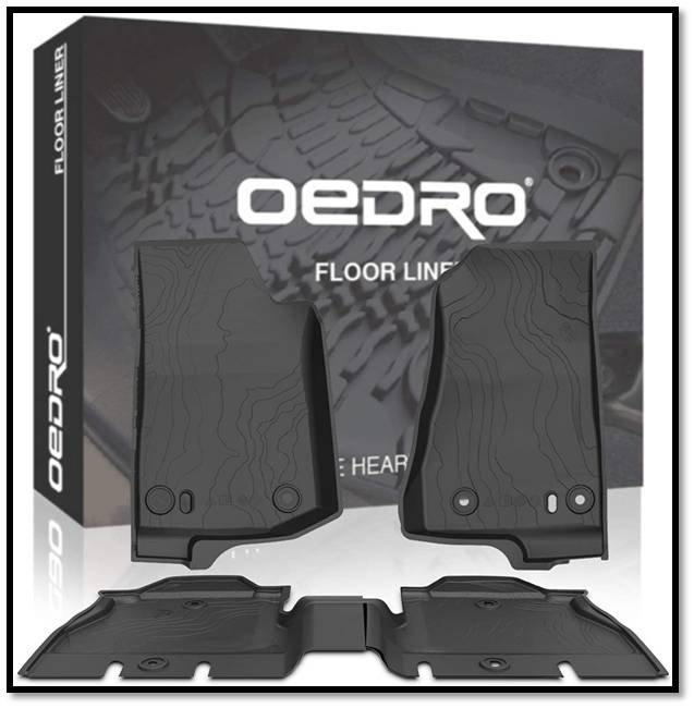 OEDRO Floor Liner Floor Mats For Jeep Wrangler 2 Door 4 Door