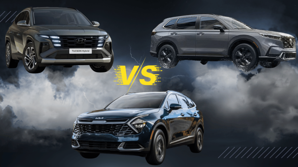 Hyundai Tucson Hybrid vs Kia Sportage Hybrid vs Honda CR-V Hybrid Camparision